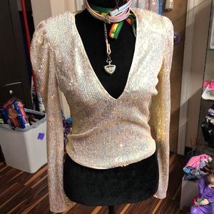 Holographic long sleeve shirt